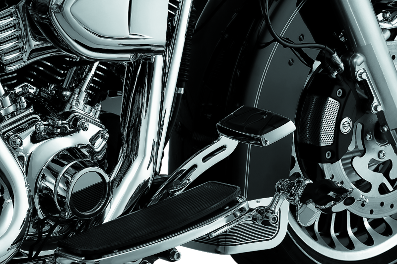 KUR1071-Kuryakyn Extended Brake Pedal Girder 08-13 Touring Chrome-Pedals-Kuryakyn