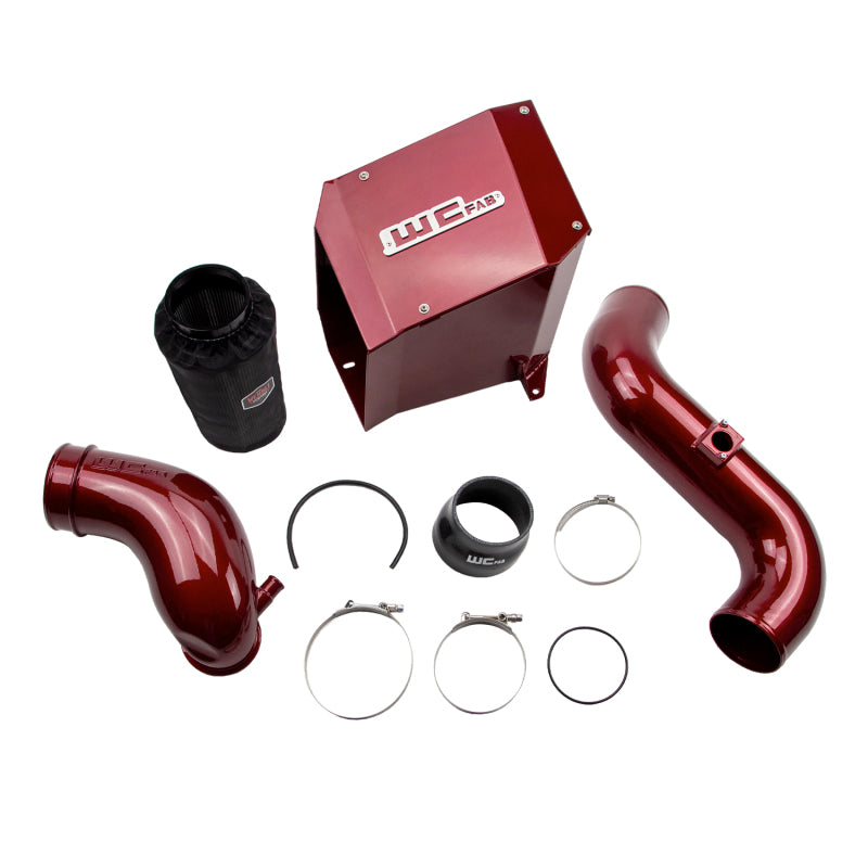 Wehrli 07.5-10 Chevrolet Duramax LMM 4in Intake Kit Stage 2 - WCFab Red-Cold Air Intakes-Wehrli