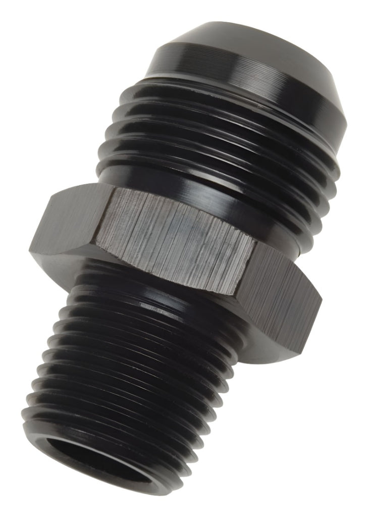 Russell Performance -10 AN to 1/2in NPT Straight Flare to Pipe (Black)-Fittings-Russell