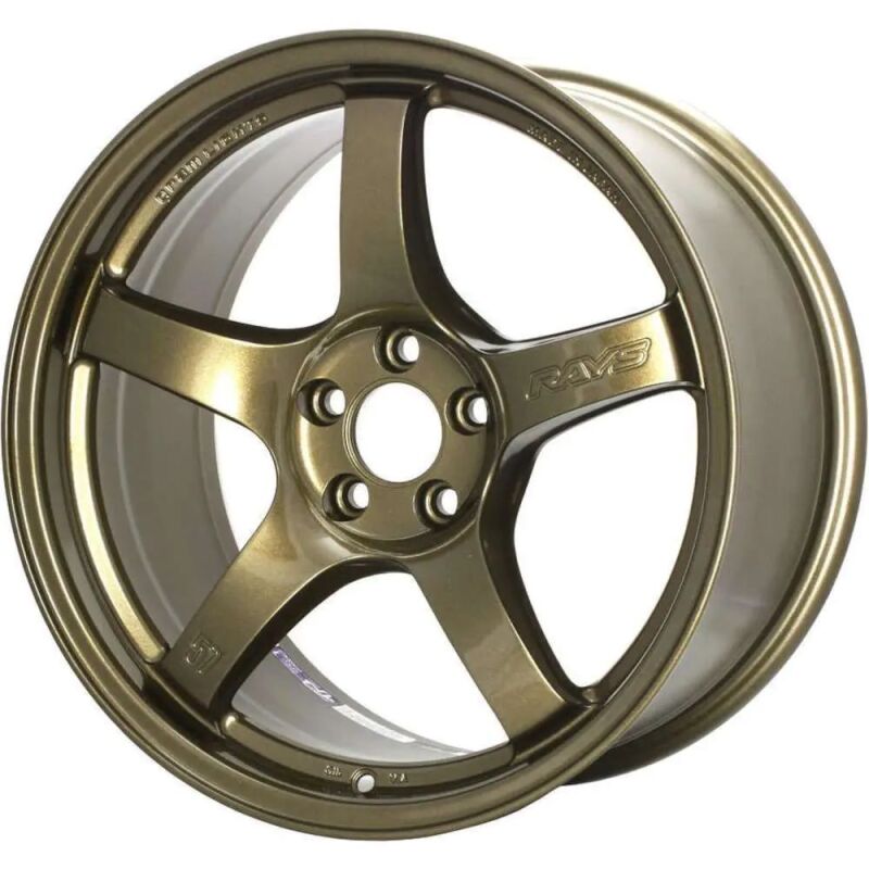 GLSWGIX38EAGP-Gram Lights 57DR 18x9.5 +38 5-114.3 Almite Gold Wheel-Wheels - Cast-Gram Lights