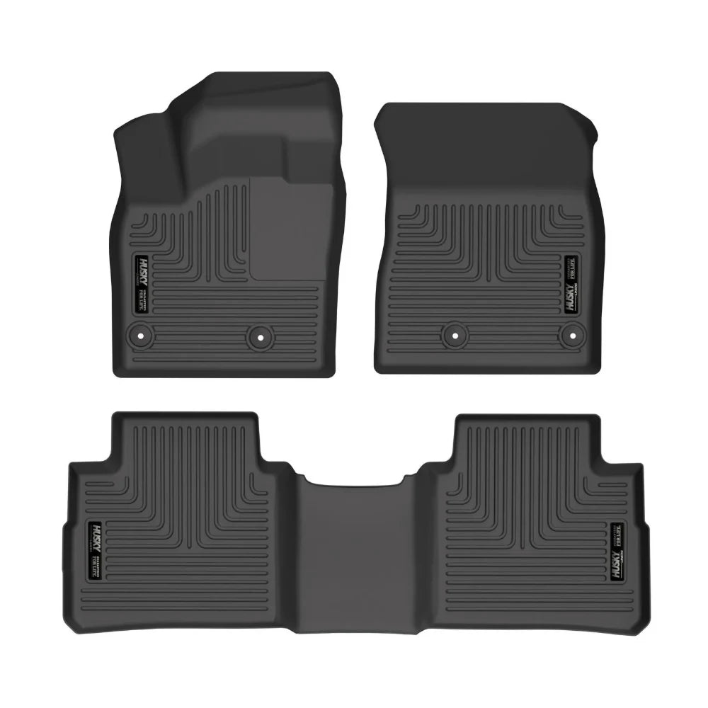 Husky Liners 21-22 Nissan Rogue WeatherBeater Front & 2nd Seat Floor Liners - Black - Husky Liners HSL95081