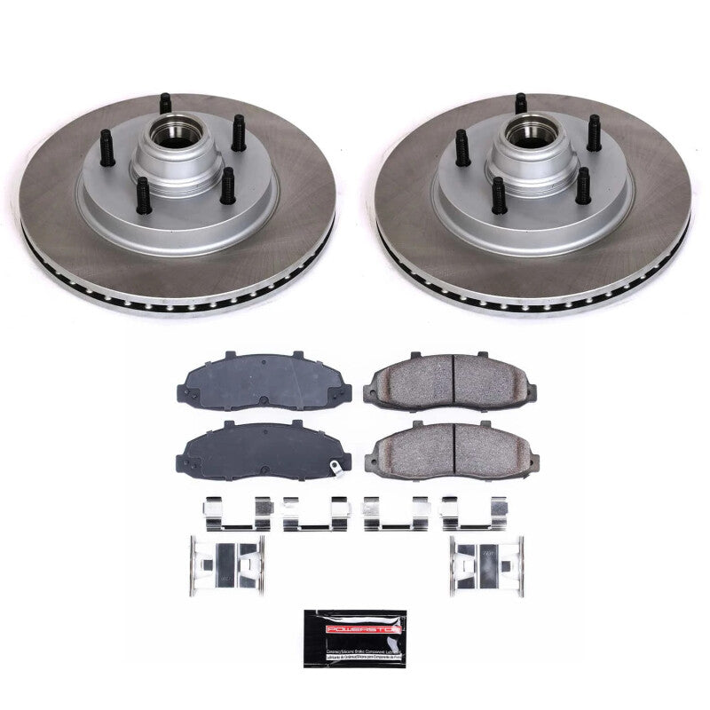 PSBSC1865-Power Stop 97-00 Ford F-150 Front Semi-Coated Rotor Kit-Brake Kits - Performance Blank-PowerStop