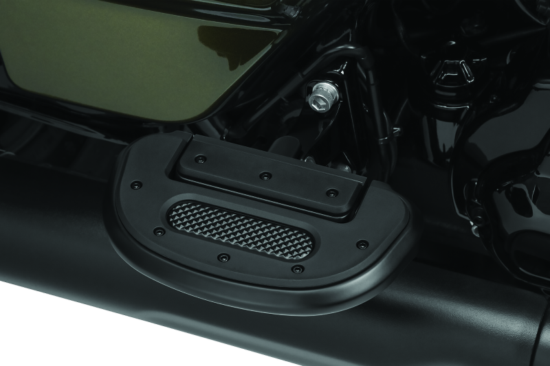 KUR7046-Kuryakyn Heavy Industry Passenger Floorboard Without Adapter Black-Footpegs-Kuryakyn