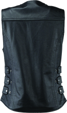 Load image into Gallery viewer, RIV094412-River Road Plains Leather Vest Black Womens - Small-Vests-River Road