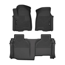Load image into Gallery viewer, Husky Liners 19-24 Chevy Silverado1500/GMC Sierra1500 X-Act Front + 2nd Seat Floor Liner Set-Black - Husky Liners HSL53648