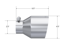 Load image into Gallery viewer, MBRPT5191-MBRP Universal Stainless Steel Tip 2.5in ID / 4.5in OD Out / 6.5in Length Angle Cut Single Wall-Tips-MBRP