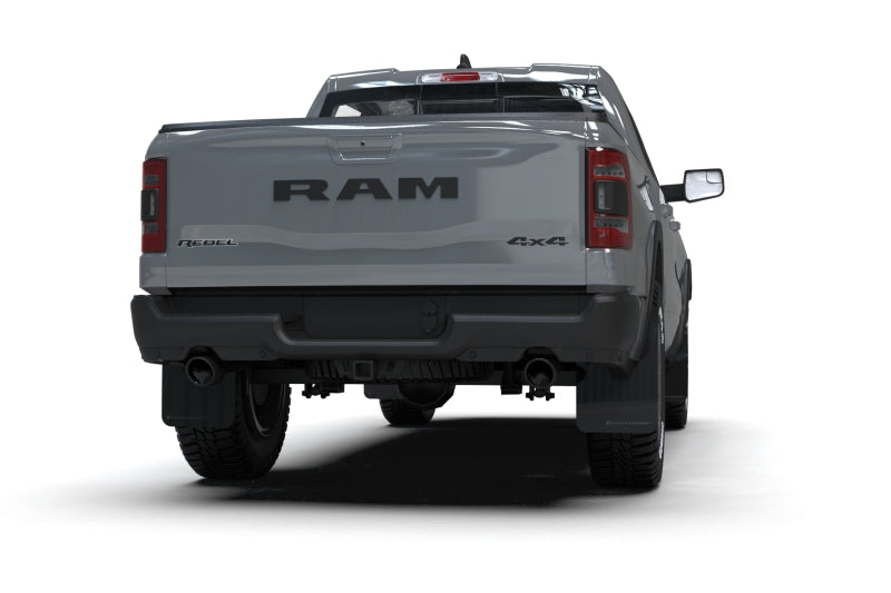 RALMF98-UR-BLK-RD-Rally Armor 19-24 Dodge Ram 1500 Rebel Black UR Mud Flap w/Red Logo-Mud Flaps-Rally Armor