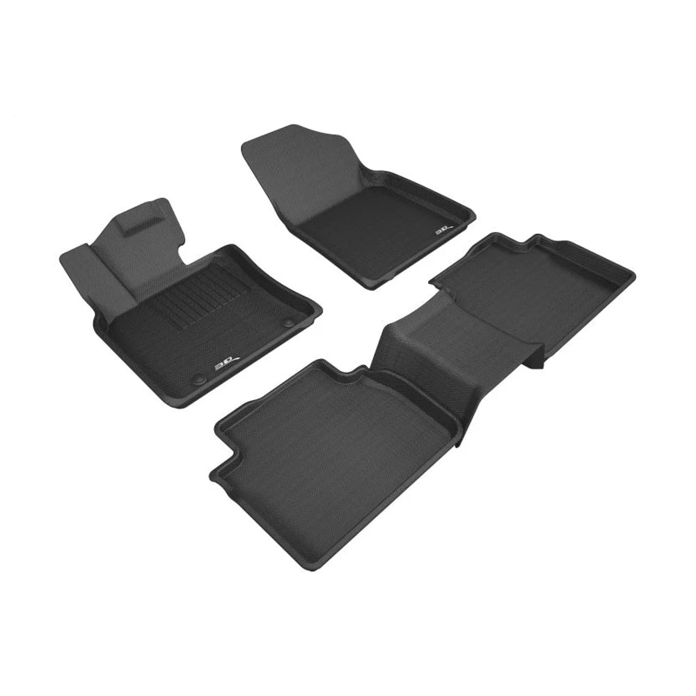 3D MAXpider 2018-2020 Toyota Camry Kagu 1st & 2nd Row Floormats - Black - 3D MAXpider ACEL1TY23701509