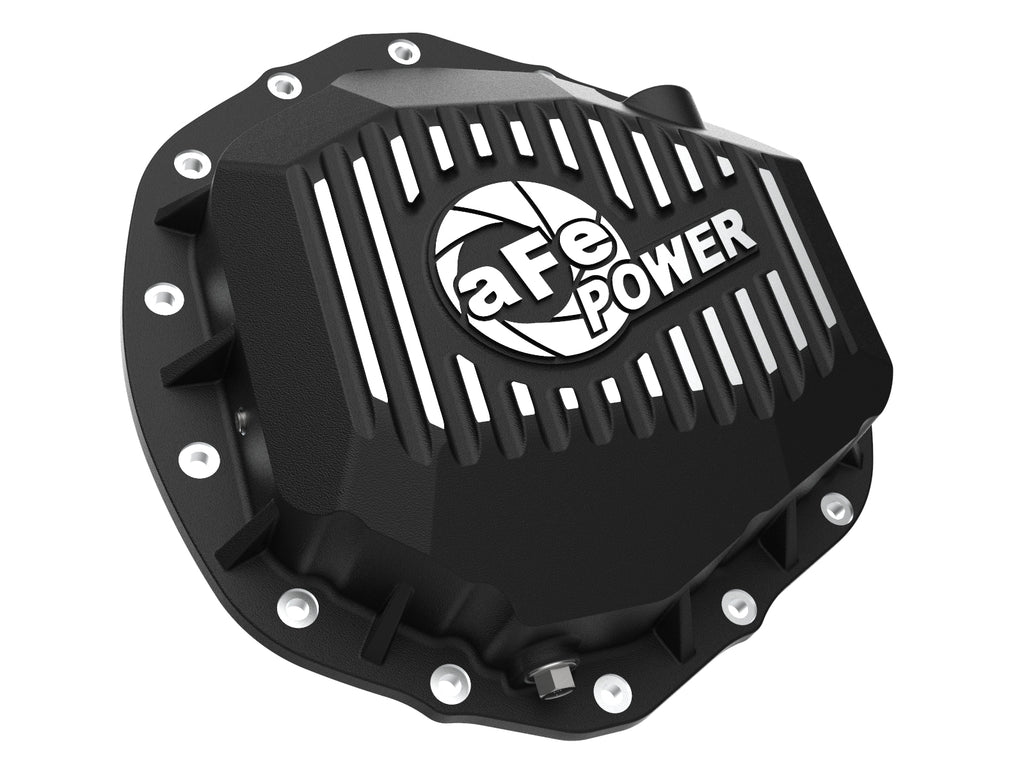 aFe aFe 2020 Chevrolet Silverado 2500 HD Rear Differential Cover Black ; Pro Series w/ Machined Fins