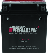 Load image into Gallery viewer, BKM781326-BikeMaster BTX16-BS Battery-Batteries-Bike Master
