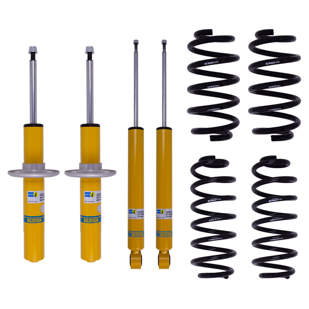 -Bilstein B12 2009 Audi A4 Quattro Base Front and Rear Suspension Kit-Shock & Spring Kits-Bilstein