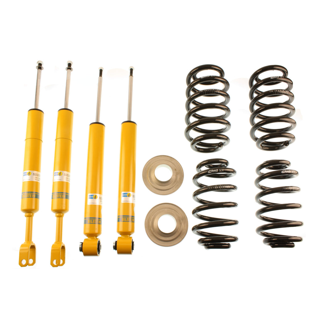 -Bilstein B12 2003 Audi A4 Quattro Base Front and Rear Complete Suspension Kit-Shock & Spring Kits-Bilstein