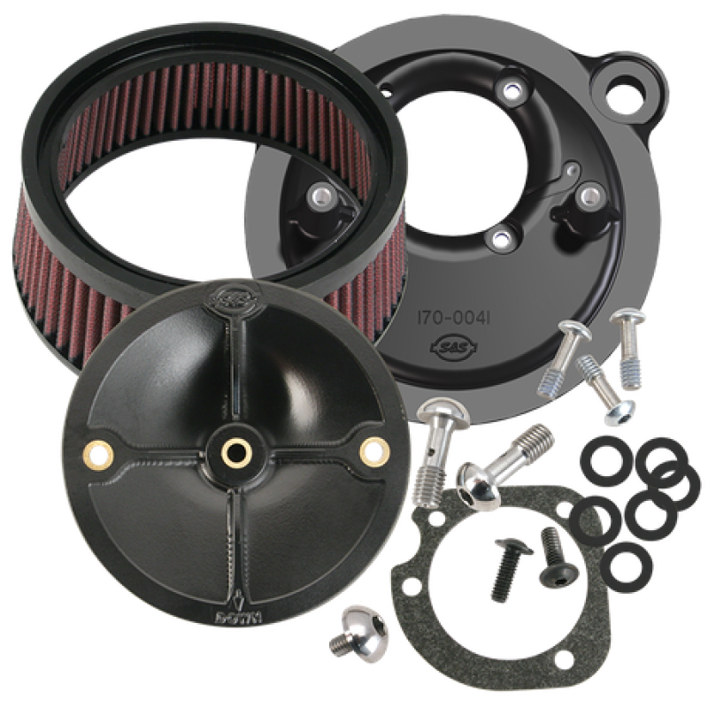 S&S Cycle 91-06 XL Sportster Models w/ Stock CV Carb Stealth Air Cleaner Kit w/o Cover-Air Intake Components-S&S Cycle