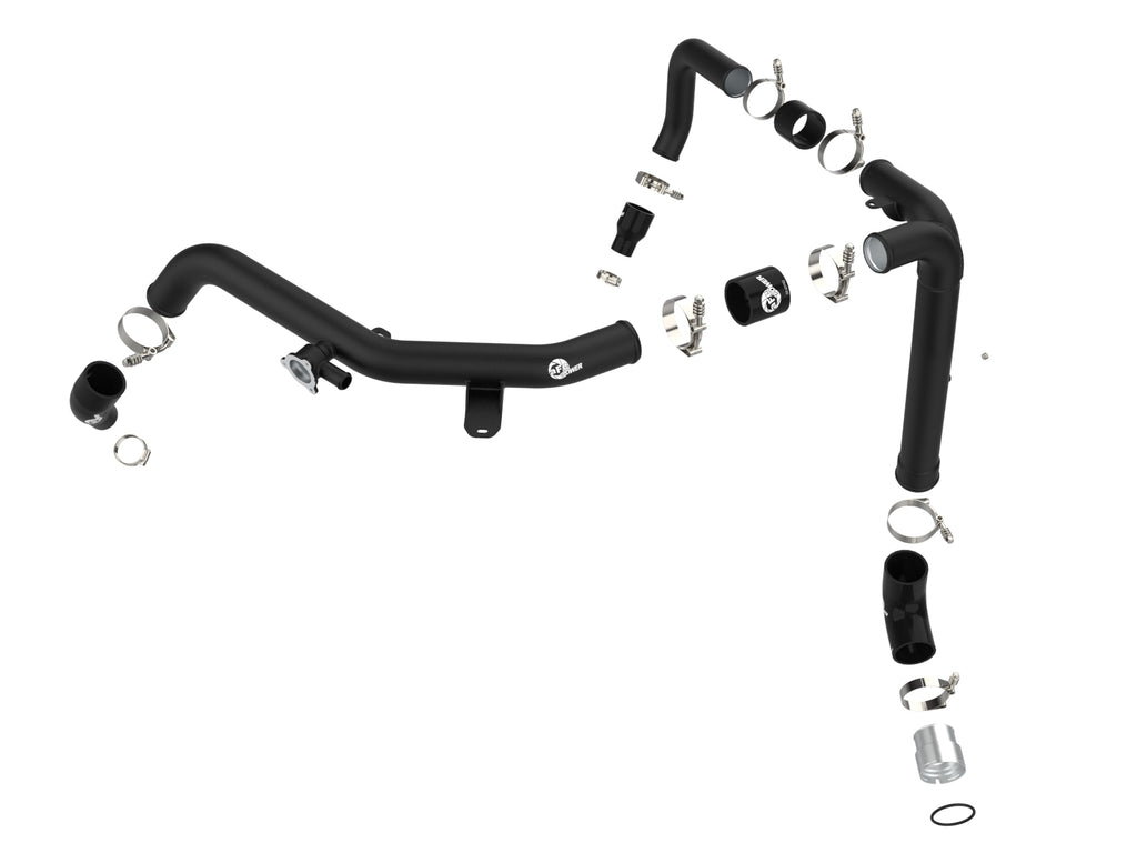 aFe aFe 21-22 Ford Bronco V6-2.7Ltt BladeRunner Alum Hot Charge Pipe - Black