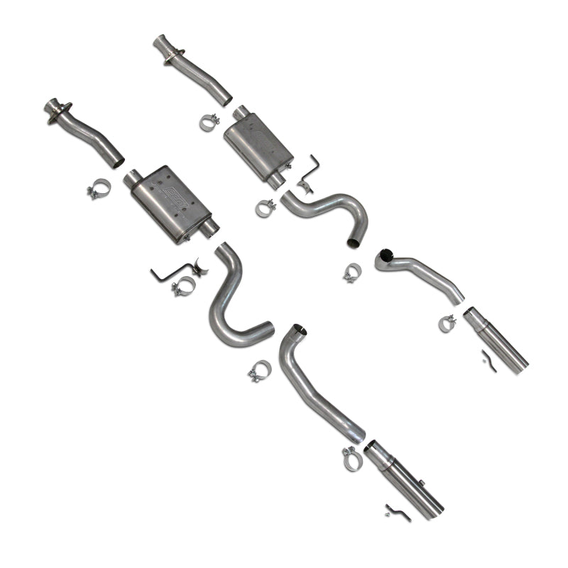 BBK3001-BBK 86-04 Mustang Cat Back Kit Varitune Mufflers Stainless Steel Tips-Catback-BBK