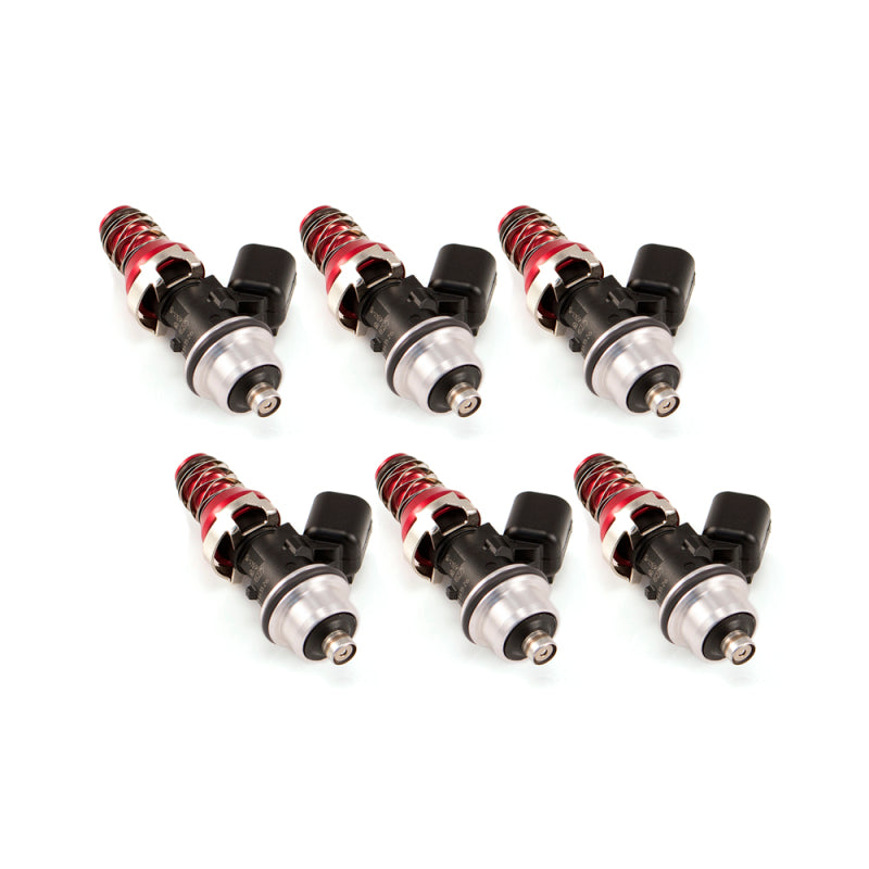 IDX1050.48.11.F20.6-Injector Dynamics ID1050X Injectors 11mm (Red) Adaptors S2K Lower (Set of 6)-Fuel Injector Sets - 6Cyl-Injector Dynamics