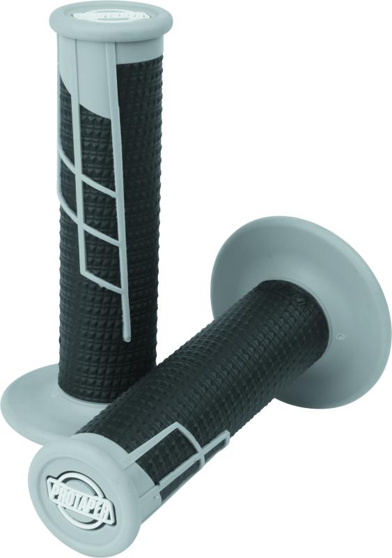 PTR021666-ProTaper Clamp-On 1/2 Waffle Grip - Gray/Black-Grips-ProTaper