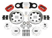 Load image into Gallery viewer, WIL140-13344-DR-Wilwood Dynapro Dust-Boot Front Kit 12.19in Drill Red 1965-1969 Mustang Disc &amp; Drum Spindle-Big Brake Kits-Wilwood