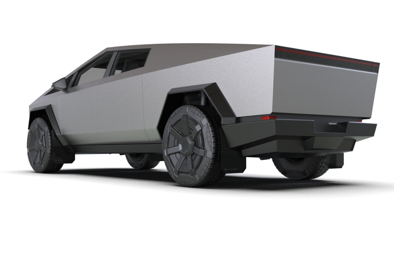 RALMF112-UR-BLK-WH-Rally Armor 2024 Tesla Cybertruck Black UR Mud Flap White Logo-Mud Flaps-Rally Armor