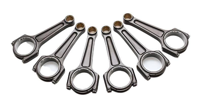 MAN15524-6-Manley Nissan GT-R 3.8 VR38DETT 300M Alloy H/W Turbo Tuff Pro Series I Beam Connecting Rod Set-Connecting Rods - 6Cyl-Manley Performance
