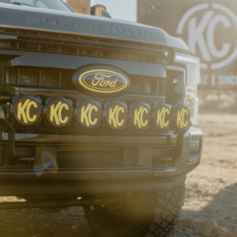 KCL91346-KC HiLiTES 2017+ Ford Super Duty Gravity LED Pro6 7-Light Bar Kit - Front Bumper-Light Bars & Cubes-KC HiLiTES