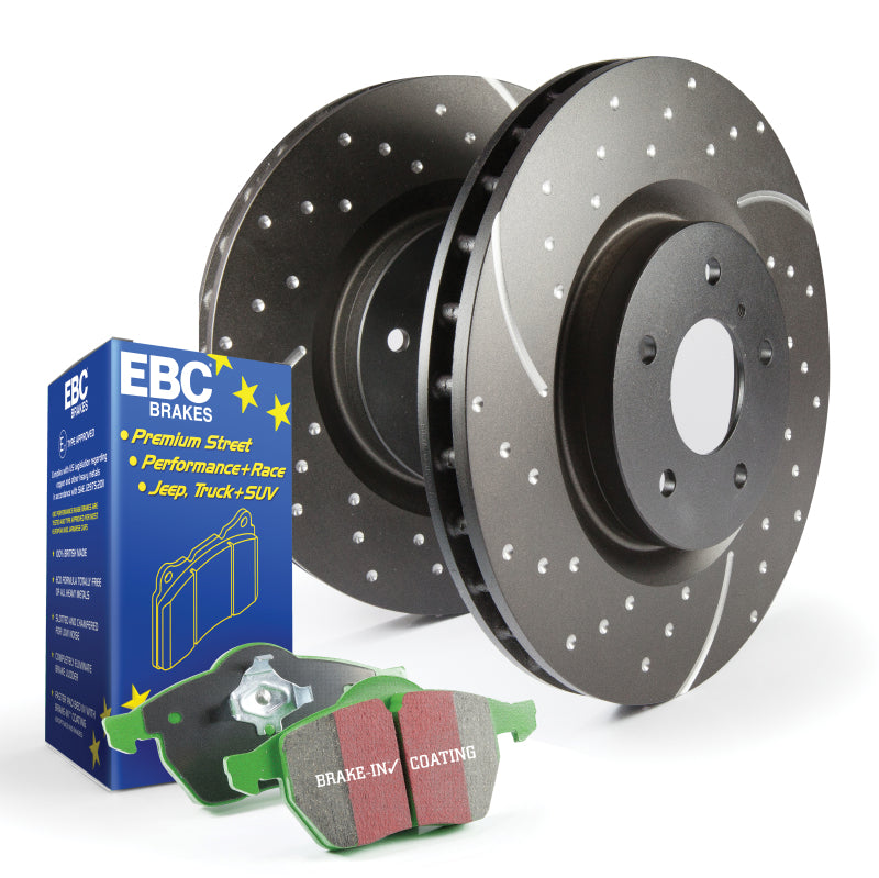EBCS10KR1235-EBC S10 Kits Greenstuff Pads and GD Rotors-Brake Rotors - Slot & Drilled-EBC