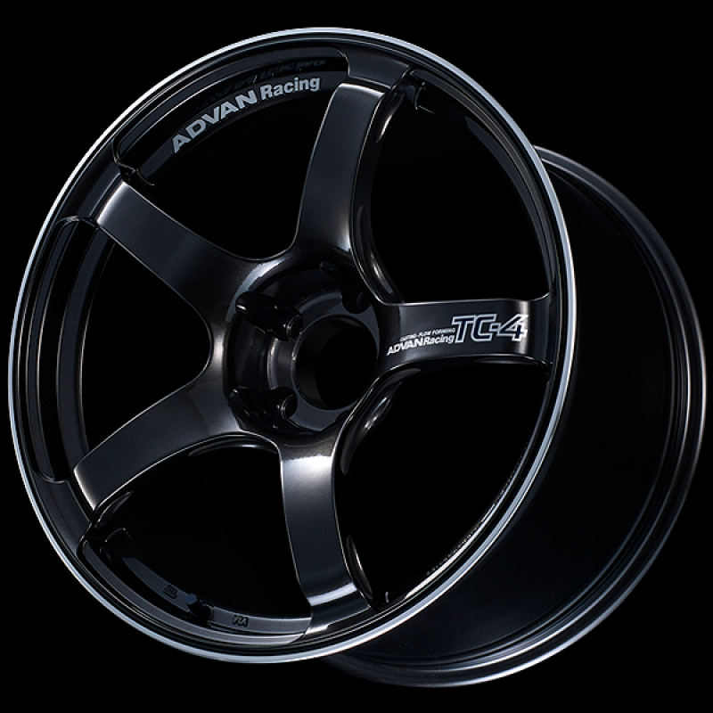 AVNYAD8I25MBGR-Advan TC4 18x9 +25mm 5x112 Racing Black Gunmetallic and Ring Wheel-Wheels - Cast-Advan