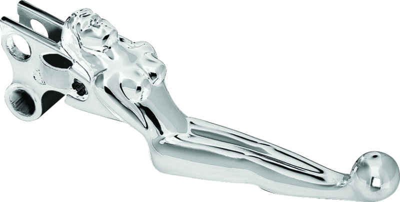 KUR1049-Kuryakyn Silhouette Levers 96-Up Cable Chrome-Levers-Kuryakyn