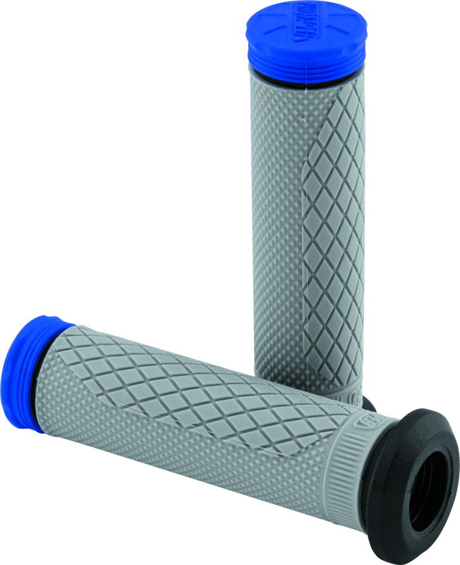 PTR024879-ProTaper Tri Density Full Diamond ATV Grips - Blue-Grips-ProTaper