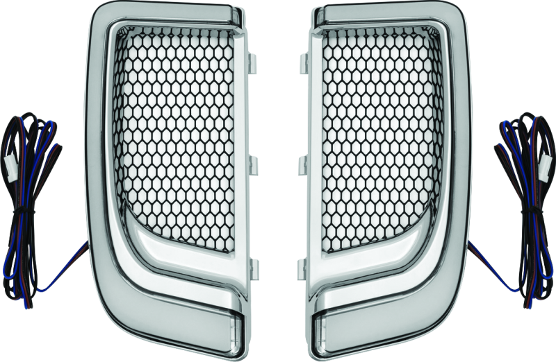 KUR5063-Kuryakyn Tracer Lower Fairing Grill Chrome-Exterior Trim-Kuryakyn