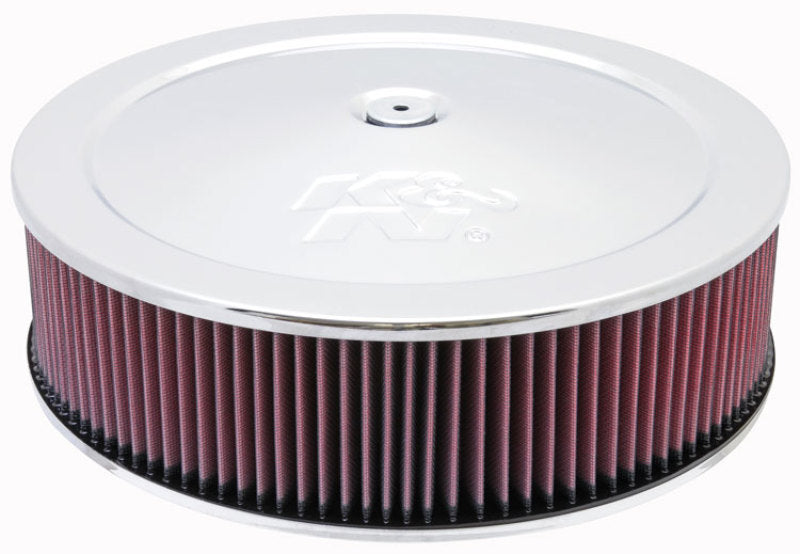 K&N Round Air Filter Assembly 14in. ID / 4..12in. Height / 5.125in. Neck Flange / 7/8in. Drop Ba-Air Boxes-K&N Engineering
