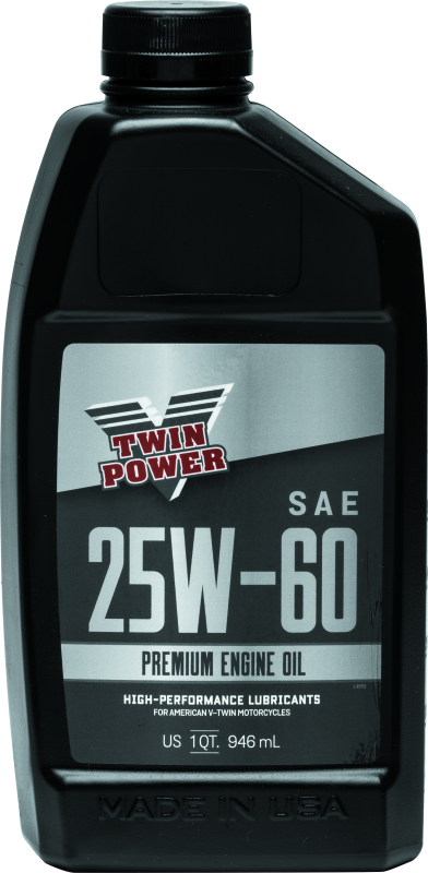 TWP539010-Twin Power 25W60 Premium Oil Quart-Motor Oils-TwinPower