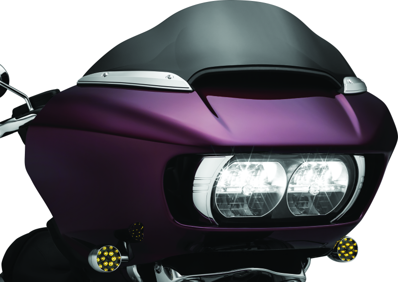 KUR2632-Kuryakyn Windshield Side Trims Chrome-Exterior Trim-Kuryakyn