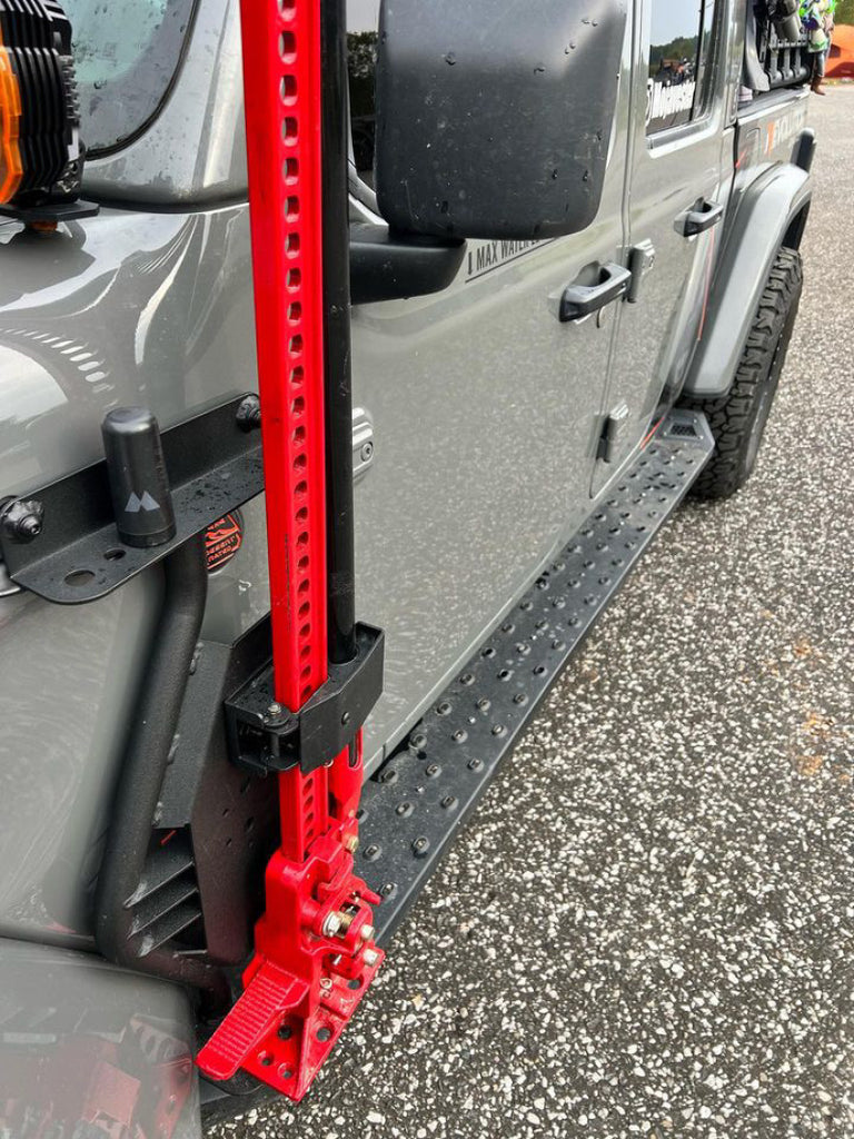 GOR701011T-Go Rhino 18-24 Jeep Wrangler JL/JLU/JT Front Fender Jack Mount for Hi-Lift Jack - Tex. Blk-Jacks-Go Rhino