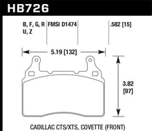 Load image into Gallery viewer, HAWKHB726G.582-Hawk 2014 Chevrolet Corvette DTC-60 Front Brake Pads-Brake Pads - Racing-Hawk Performance