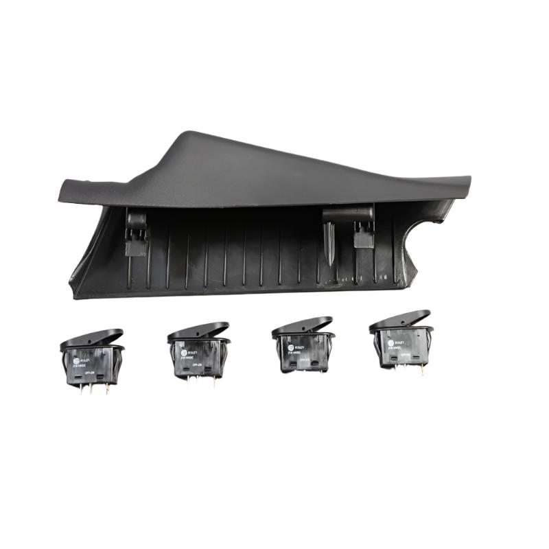 RUG17235.97-Rugged Ridge A-Pillar 4 Switch Pod Black RHD 11-18 Jeep Wrangler JK-Dash & Interior Trim-Rugged Ridge
