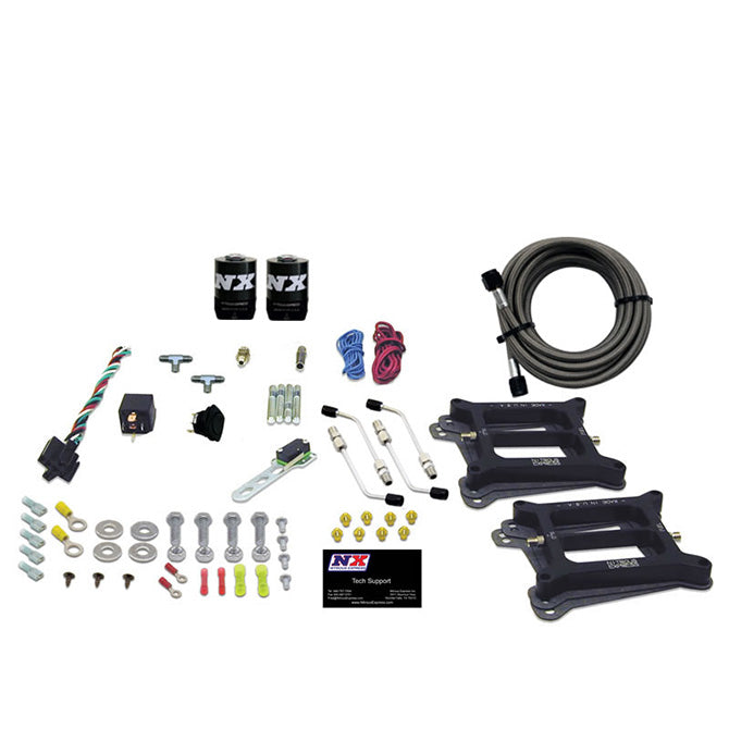 -Nitrous Express Dual Holley/Gasoline Nitrous Kit (100-500HP) w/o Bottle-Nitrous Systems-Nitrous Express