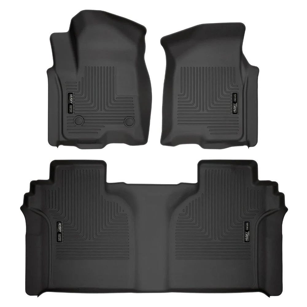 Husky Liners 19-23 Chevrolet Silverado 1500 Crew Cab WeatherBeater Blk Front & 2nd Seat Floor Liners - Husky Liners HSL94021