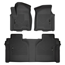 Load image into Gallery viewer, Husky Liners 19-23 Chevrolet Silverado 1500 Crew Cab WeatherBeater Blk Front &amp; 2nd Seat Floor Liners - Husky Liners HSL94021