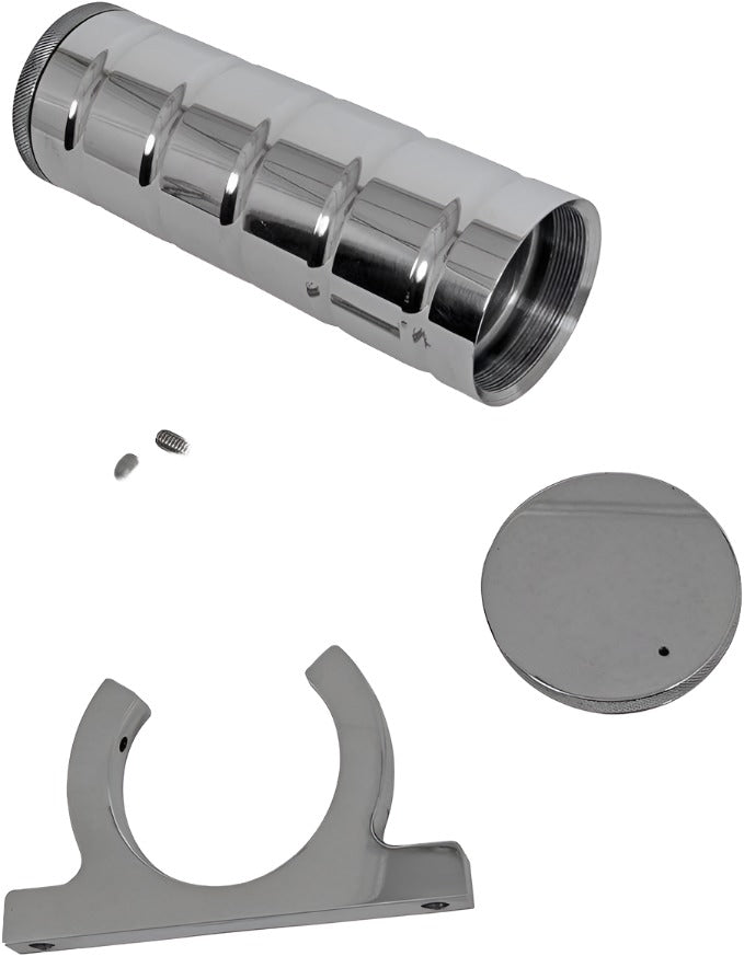 Granatelli Universal Aluminum Remote Power Steering Reservoir - Satin (Incl Mounting Clamp) Granatelli Motor Sports