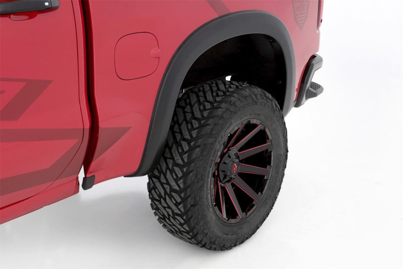 Lund 19-21 Chevy Silverado 1500 SX-Sport Smooth Elite Series Rear Fender Flares - Black (2 Pc.)-Fender Flares-LUND