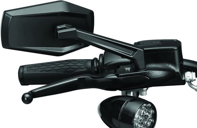 KUR5919-Kuryakyn Hex Mirrors Satin Black-Rear View Mirrors-Kuryakyn