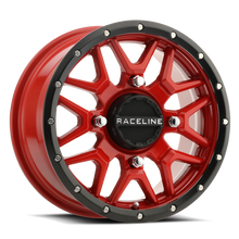 Load image into Gallery viewer, Raceline A94R Krank 14x7in / 4x110 BP / 10mm Offset / 83.8mm Bore - Red &amp; Black Lip Wheel-Wheels - Cast-Raceline