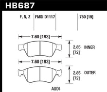 Load image into Gallery viewer, Hawk 04-10 Audi A8 Quattro / 07-11 S6 / 07-10 S8 / 04-06 VW Phaeton HPS Front Street Brake Pads-Brake Pads - Performance-Hawk Performance