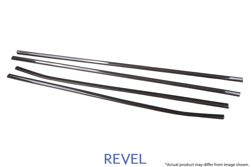 Revel GT Dry Carbon Window Outer Trim (FL/FR/RL/RR) 15-18 Subaru WRX/STI - 4 Pieces-Carbon Accessories-Revel