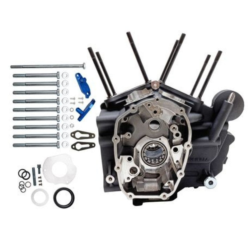 S&S Cycle 2017+ M8 Touring Models MK-Series Touring Crankcase Assembly - Black-Crankshafts-S&S Cycle