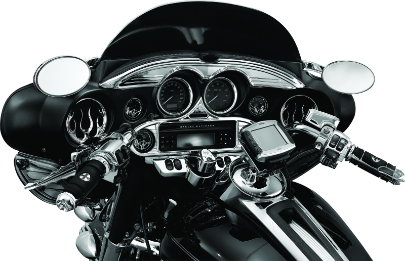 KUR3765-Kuryakyn Stereo Accent 96-13 FL Touring Models Chrome-Exterior Trim-Kuryakyn