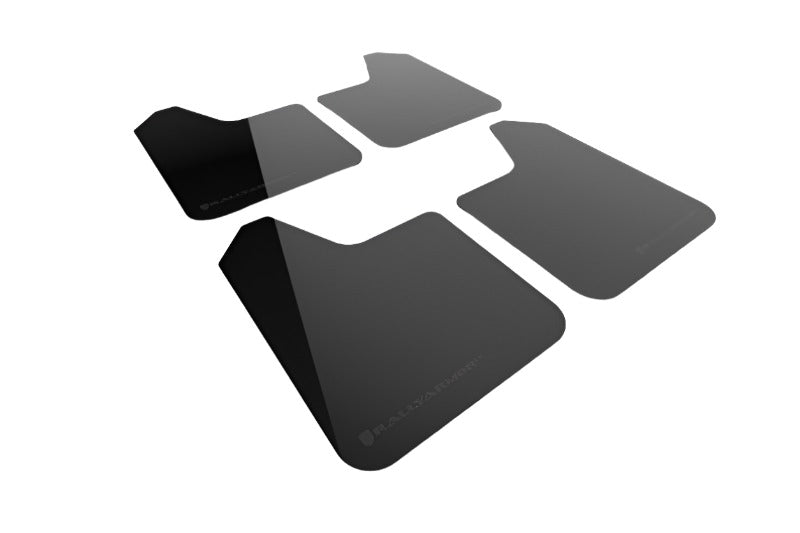 RALMF12-UR-BLK-MBK-Rally Armor Universal UR Black Mud Flap w/ Metallic Black Logo-Mud Flaps-Rally Armor