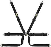 Load image into Gallery viewer, OMP Safety Harness Tecnica 2In Prot Black Pull Up - (Fia 8853-2016)-Seat Belts &amp; Harnesses-OMP