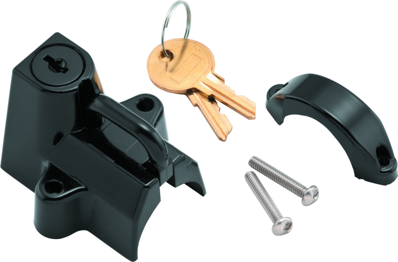 BKC492979-Bikers Choice Black Motorcycle Helmet Lock Fits 7/8 - 1 1/4 Tubing-Helmets and Accessories-Bikers Choice